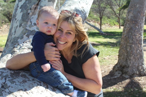 Nana and Theo enjoying themselves at the Park