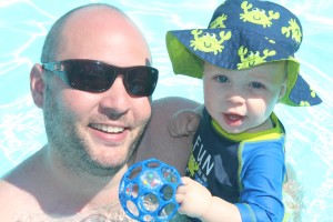 Theo LOVES the pool!